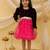 Full sleeves velvet party frock for girls  wine
