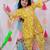 Indowestern angarakha kurti with dhoti  for girls  mustard