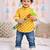 Fullsleeves bandhni short kurta for infant boys yellow