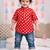 Fullsleeves bandhni short kurta for infant boys  red