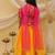 Short sleevesjacquard peplum lehenga choli with dupatta set for girls  pink
