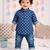 Fullsleeves bandhni short kurta for infant boys blue
