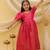 Short sleeves pathani gown for girls  pink
