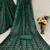 Green color sequence zig zag pattern all over work Georgette silk saree 