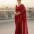 Red color sequence zig zag pattern all over work Georgette silk saree 