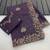 Lavender color Sequences thread coding embroiedry work Georgette Silk Saree