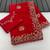 Red color Sequences thread coding embroiedry work Georgette Silk Saree