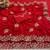 Red color Sequences thread coding embroiedry work Georgette Silk Saree