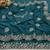 Teal color Sequences thread coding embroiedry work Georgette Silk Saree