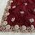 Maroon color embroidery work and multi Thread work with arco cut work vichitra Saree