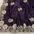 Purple color embroidery work and multi Thread work with arco cut work vichitra Saree