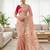 Babby Pink color sequnce with Multi Thread work with cut work border  chiffon Saree