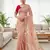 Babby Pink color sequnce with Multi Thread work with cut work border  chiffon Saree