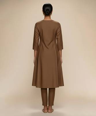 Brown chanderi kurta set 2