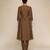 Brown chanderi kurta set