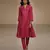 Pink embroidered chanderi kurta set
