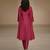 Pink embroidered chanderi kurta set
