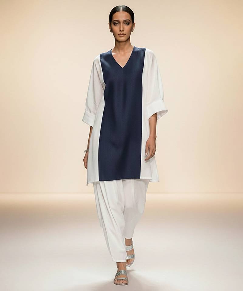 Ivory chanderi kurta set