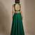 Emerald green embroidered silk co ord set