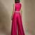 Hot pink embroidered silk co ord set
