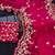 Rani Pink color sequnce with zari Thread work with piping border chiffon Saree