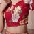 Red Floral Chiffon Handwork Lehenga Set