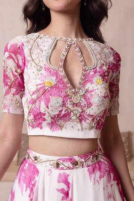 White Flamingo Chiffon Lehenga Set 2