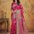 Rani pink elegant silk blend soft fabric saree for women – lightweight traditional saree