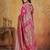 Rani pink elegant silk blend soft fabric saree for women – lightweight traditional saree