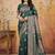 Green elegant silk blend soft fabric saree for women – lightweight traditional saree