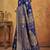 Navy blue elegant silk blend soft fabric saree for women – lightweight traditional saree