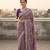 Lavender color amazing Sequences  Thread Embroidery Work Vichitra Silk Saree