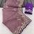 Lavender color amazing Sequences  Thread Embroidery Work Vichitra Silk Saree