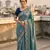 Sky Blue color amazing Sequences  Thread Embroidery Work Vichitra Silk Saree
