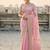 Baby Pink embroidery work and all over sarees butta work with cutwork border work satin Saree