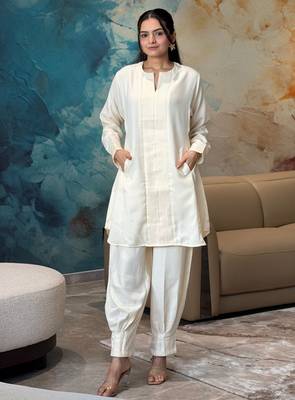 Ivory pintuck kurta set 1