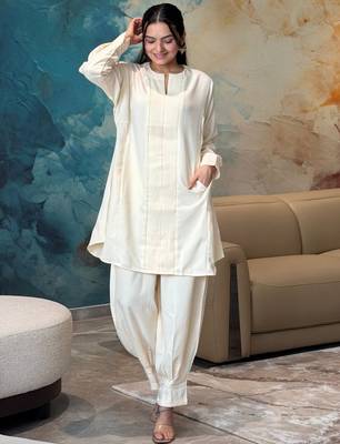 Ivory pintuck kurta set 2
