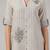 Sand leaf striped embroidered cotton kurta set