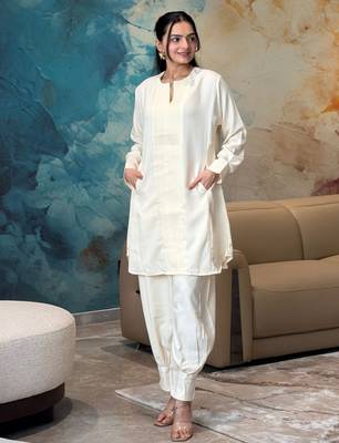 Ivory pintuck kurta set 3