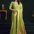 Parrot green munga cotton mina work sarees