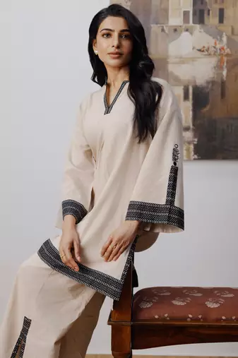 Everyday cotton flex co-ord set with statement sling bag