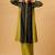 Elegant mustard & olive printed cambric cotton kurta set with modern silhouette