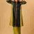 Elegant mustard & olive printed cambric cotton kurta set with modern silhouette
