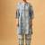 Elegant blue printed cotton kurta set for everyday sophistication