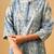 Elegant blue printed cotton kurta set for everyday sophistication