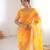 Padding chiffon georgette saree with laheriya gold foil work