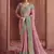baby pink pure smooth zari silk blend with sequince & weaving heavy embroidery work saree