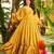 Yellow anarkali dress heavy digital print fully stitched flared with dupatta