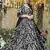 Black women s anarkali dress heavy digital print, fully stitched, flared, with dupatta