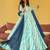 Light blue anarkali dress heavy digital print fully stitched flared with dupatta